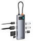 Хаб Baseus 7в1 (3xUSB3.0+4KHD 30гц +Type-C PD+TF+SD) для Macbook/Windows/Android - зображення 1
