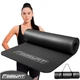 Килимок для йоги EasyFit NBR 1см 180×60 см Чорний фітнес коврик, каремат для спорту, пілатесу, розтяжки, антиковзкий мат - зображення 1