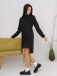 Плаття коротке зимове тепле жіноче ISSA PLUS 12221 L Чорне (issa2007682121045) - зображення 4