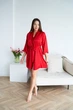 Комплект домашній жіночий халат і нічна сорочка Onora Collection S-M червоний - зображення 3