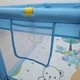 Дитячий розкладний манеж Avko 120х120см Blue + кульки та килимок - изображение 2