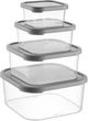 Набор контейнеров Idea Home 00655 Quick Box Gray 4 шт (00655 Gray) - зображення 1