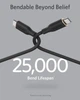 Кабель Anker 643 PowerLine III USB-C to USB-C 240W Flow Silicone 1,8 m для iPhone 17/17 Pro/17 Pro Max, iPhone 16/15/14/13/12 Series - Black - зображення 4