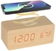 Деревянные часы с беспроводной зарядкой светодиодные UFT Wood Wireless clock - изображение 1