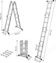 Drabina aluminiowa wielofunkcyjna ModernHome by Multistore 4 x 3 przegubowa składana WK4210-3D (5905817009237) - obraz 11
