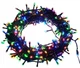 Гирлянда нить светодиодная 300 LED теплый свет с эффектом флеш на черном проводе для праздничного декора дома 30 метров - изображение 1