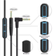 Кабель шнур провод скрученный с микрофоном для наушников Bose QuietComfort QC25 QC35 OE2 SoundLink black черный - изображение 2