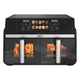 Аэрогриль мультипечь двойная iHunt Bro Dual Air Fryer 10L с двойной камерой (5 л + 5 л), 2200 Вт, сенсорное управление, нержавеющая сталь - изображение 2