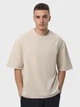 Футболка хлопковая оверсайз мужская Ray Oversize Unisex U0104M L/XL Cream (RAY2000000025247) - изображение 1