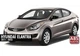 2 Накладки на зеркала BMW-Style для Hyundai Elantra 2011-2015 (MD/UD, с вырезом под повторитель поворота) - изображение 1