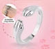 Кільце Fashion Jewerly Лапки котика, регульоване, срібло 925, сріблястий колір (SVS) - зображення 1