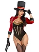 Костюм циркачки для рольових ігор чорно-червоного кольору Leg Avenue Ravishing Ringmaster розмір XS - зображення 1