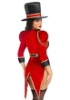 Костюм циркачки для рольових ігор чорно-червоного кольору Leg Avenue Ravishing Ringmaster розмір XS - зображення 2