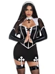 Костюм монашки для рольових ігор чорного кольору Leg Avenue Holy Hottie розмір XS - зображення 1