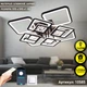 Smart люстра ESLLSE TETRA TWIST 165W 60х60х11 см Чорна з пультом - зображення 8