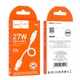 Кабель Hoco X96 Hyper 27W charging data cable Type-C(L-0.25M) Білий - зображення 2