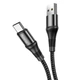 Кабель USB Type-C 3А 1м чорний для заряджання та синхронізації Hoco X50 Excellent - зображення 3