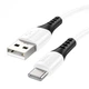Кабель Hoco X82 Type-C silicone charging data cable Білий - зображення 1
