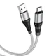 Кабель USB Hoco X50 Excellent Micro 1м 2.4А серый для зарядки и синхронизации устройств из пластика и металла - изображение 3
