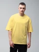 Набор футболок хлопковых длинных мужских Ray Oversize U0104M-Grey-Lemon 2XL/3XL 2 шт Серый/Желтый (RAY2000000037813) - изображение 3