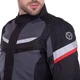 Мотокуртка текстильная с защитой и съемным утеплителем SCOYCO JK122 (PL, PVC, XL, черный-серый) - изображение 7