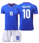 Футбольна форма дитяча Lion SPORT Mbappe (Мбапе) 10 Збірна Франції, сезон 24/25, 20 розмір, ріст 115-125 см, синя з білим - изображение 1