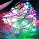 Умная светодиодная гирлянда Bluetooth Encora Xmas Lights, 100LED, гирлянда роса на елку, яркие RGB цвета, 10м, Разноцветная - изображение 8