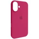 Чехол Fiji Silicone Case для Apple iPhone 17 бампер накладка Soft Touch с микрофиброй Rose Red - изображение 1