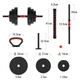 Гантели с функцией штанги 6 в 1 Fit-On 28 кг (2030-0028) + Перчатки для фитнеса Fit-On Glove L Red-Black в подарок! - изображение 8