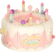 Tort urodzinowy Lenca Toys Piętrowy do krojenia Muzyka i światła 16 elementów Różowy (5903039767591) - obraz 1