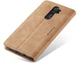 Чехол-книжка CaseMe из нубука для Xiaomi Redmi Note 8 Pro Светло-коричневый - изображение 6