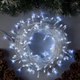 Светодиодная гирлянда Нить RD-7139 9м 100LED на белом проводе с холодным белым свечением для новогоднего декора елки и домашнего интерьера - изображение 2