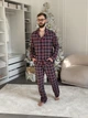 Мужская теплая пижама COSY с начесом "Oxford" 3XL красно-синяя KMW40 - изображение 1