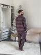 Мужская теплая пижама COSY с начесом "Oxford" 3XL красно-синяя KMW40 - изображение 2