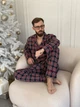 Мужская теплая пижама COSY с начесом "Oxford" 3XL красно-синяя KMW40 - изображение 4