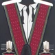 Подтяжки Bow Tie House галстучные красные в крапинку с ободком 06381 - изображение 3