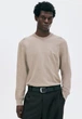Чоловічий светр тонкої в'язки Regular Fit H&M (58690) M Бежевий - изображение 1
