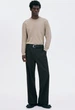 Чоловічий светр тонкої в'язки Regular Fit H&M (58690) M Бежевий - изображение 2