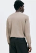 Чоловічий светр тонкої в'язки Regular Fit H&M (58690) M Бежевий - изображение 3