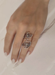 Кільце біжутерія Fashion Jewerly руки скелета в стилі y2k готика регульоване, сріблясте (SVS) - зображення 3
