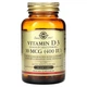 Витамины Solgar Витамин D3 10 мкг (400 МЕ) Vitamin D3 (Cholecalciferol) 100 гелевых капсул - изображение 1