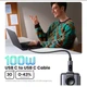 Кабель Ugreen Uno Type-C PD 100W (1m) Black з дисплеєм - зображення 7