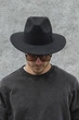 Мужская Шляпа Fedora Черная С Лентой - (364885) - изображение 2