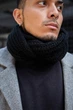 Шарф-хомут Мужской Without Scarf Черный Теплый - (363527) - изображение 3