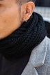 Шарф-хомут Мужской Without Scarf Черный Теплый - (363527) - изображение 4