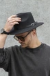Мужская Шляпа Fedora Черная С Ремнем - (364887) - изображение 1