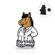 Значок (пин) BROCHE брошь бижутерия Медицина Лошадь в халате Keep Working, Keep Funning BRGV115138 - изображение 1