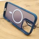 Чохол Baseus Smoke case Magsafe with Metal Stand для iPhone 17 Dark Blue - зображення 3