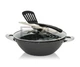 Котел чугунний "Wok", з антипригарним мармуровим покриттям 28 см, 3.6л Kamille KM-4806MR - зображення 4