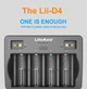 Универсальное зарядное устройство Liitokala Lii-D4, 4 канала, Ni-Mh/Li-ion/Крона, USB-C, LED, Box - изображение 1